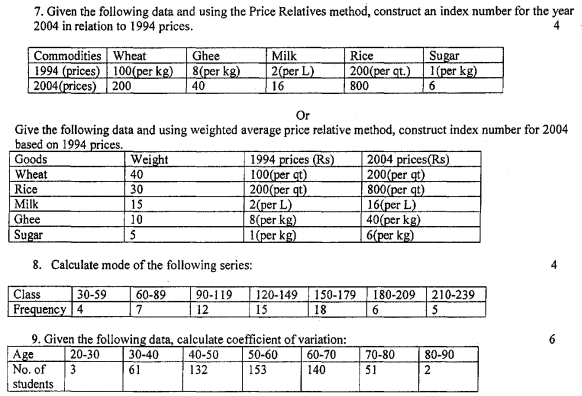 CBSE Class 11 Economics Question Paper Set B